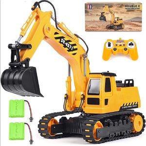 Double E Remote Control Excavator Toy 2 Batteries Digger Hydraulic Construction